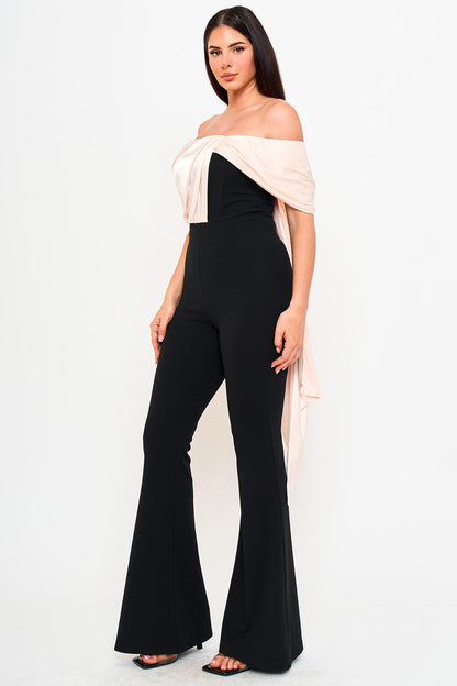 Symphony Jumpsuits- Satin Contrast Jumpsuit