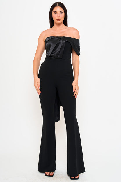 Symphony Jumpsuits- Satin Contrast Jumpsuit