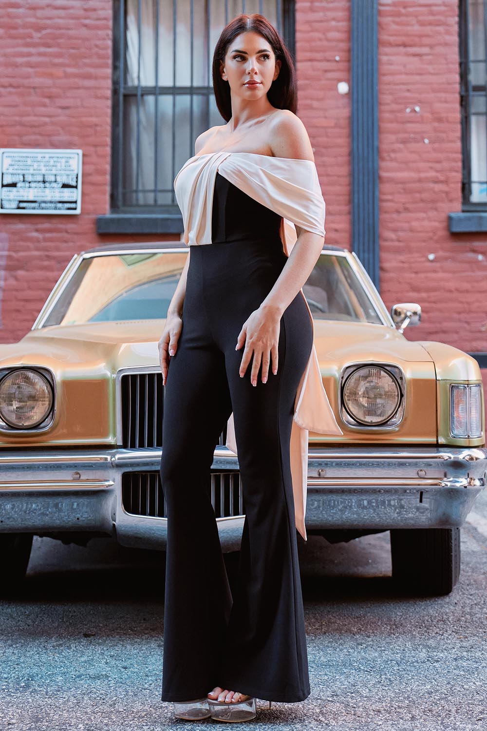 Symphony Jumpsuits- Satin Contrast Jumpsuit