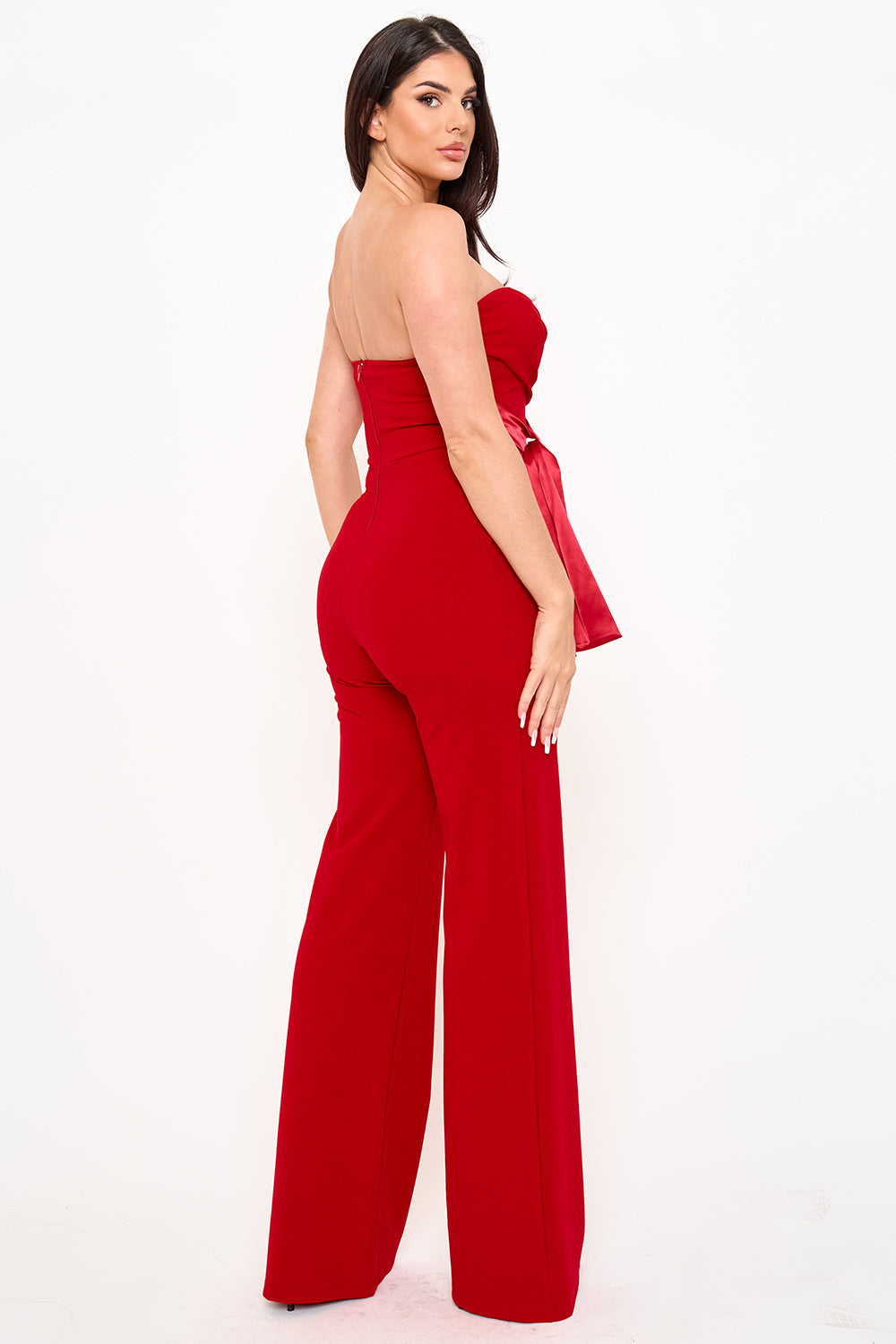 Symphony Jumpsuit - Satin Waist Twist Tie Jumpsuit