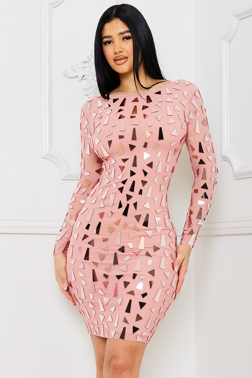 Symphony Dress - Mirror Glass Pieces Mini Dress