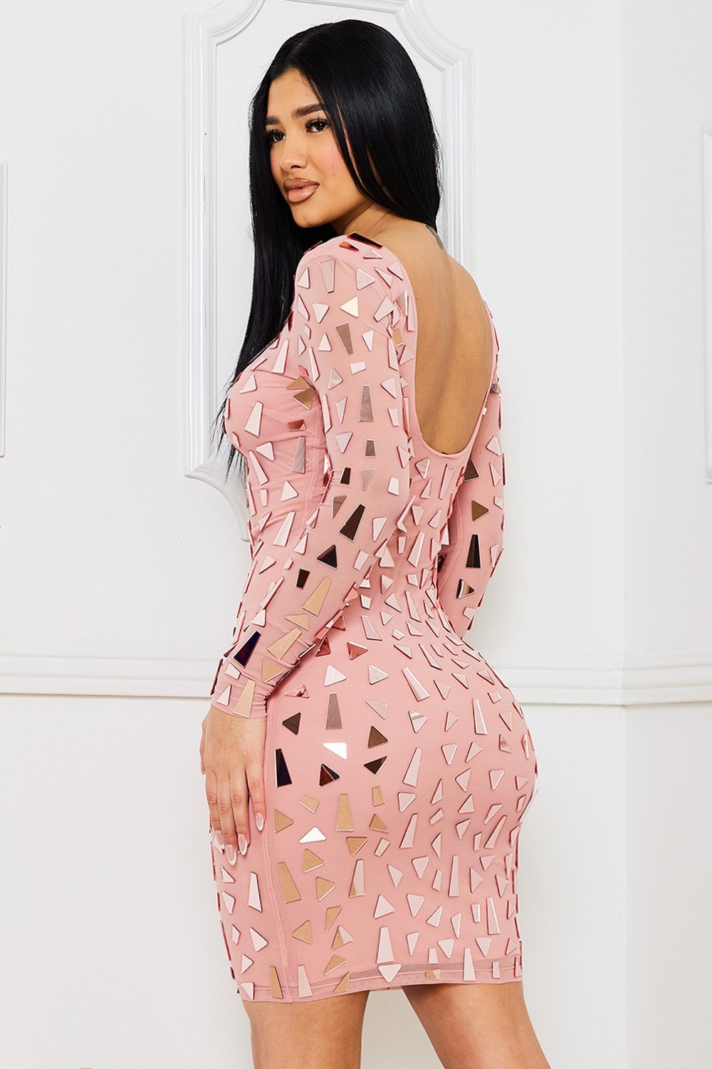 Symphony Dress - Mirror Glass Pieces Mini Dress