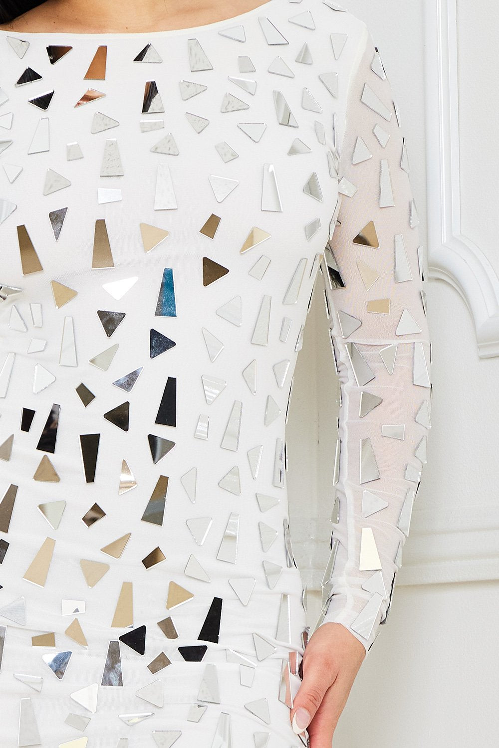 Symphony Dress - Mirror Glass Pieces Mini Dress