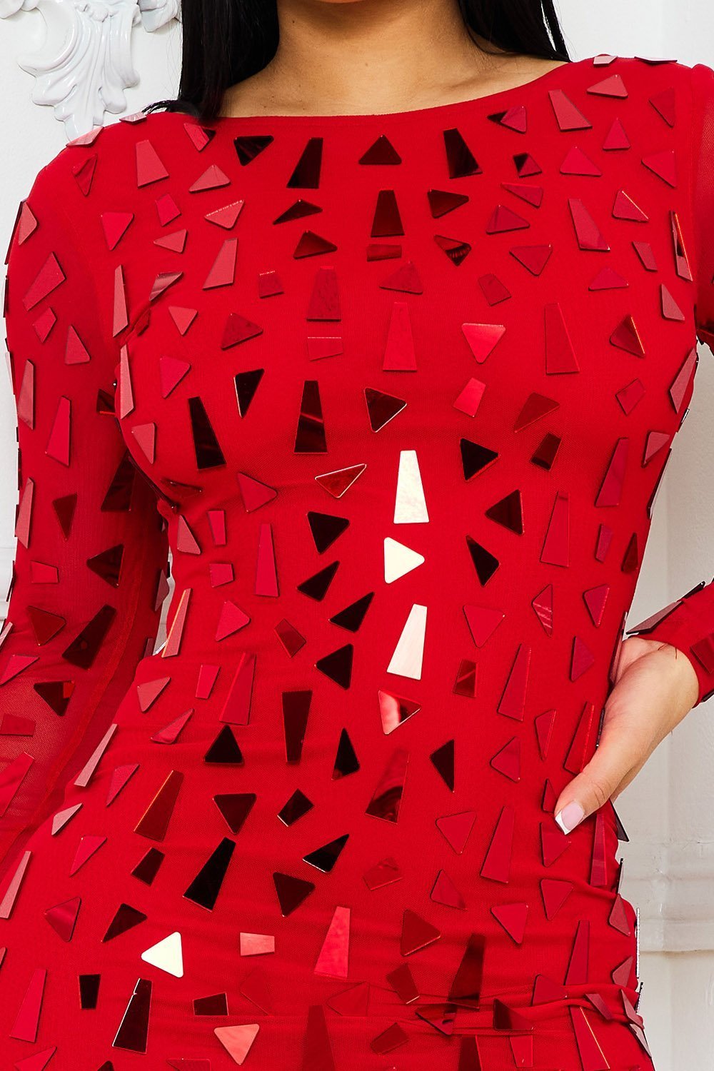 Symphony Dress - Mirror Glass Pieces Mini Dress