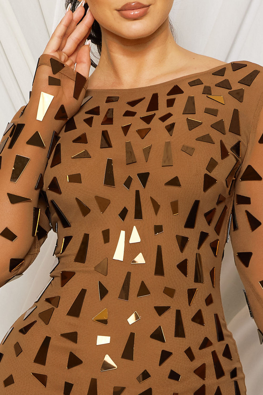 Symphony Dress - Mirror Glass Pieces Mini Dress