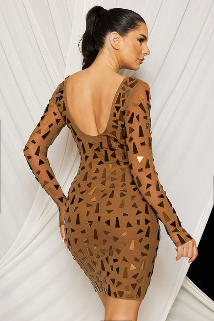 Symphony Dress - Mirror Glass Pieces Mini Dress