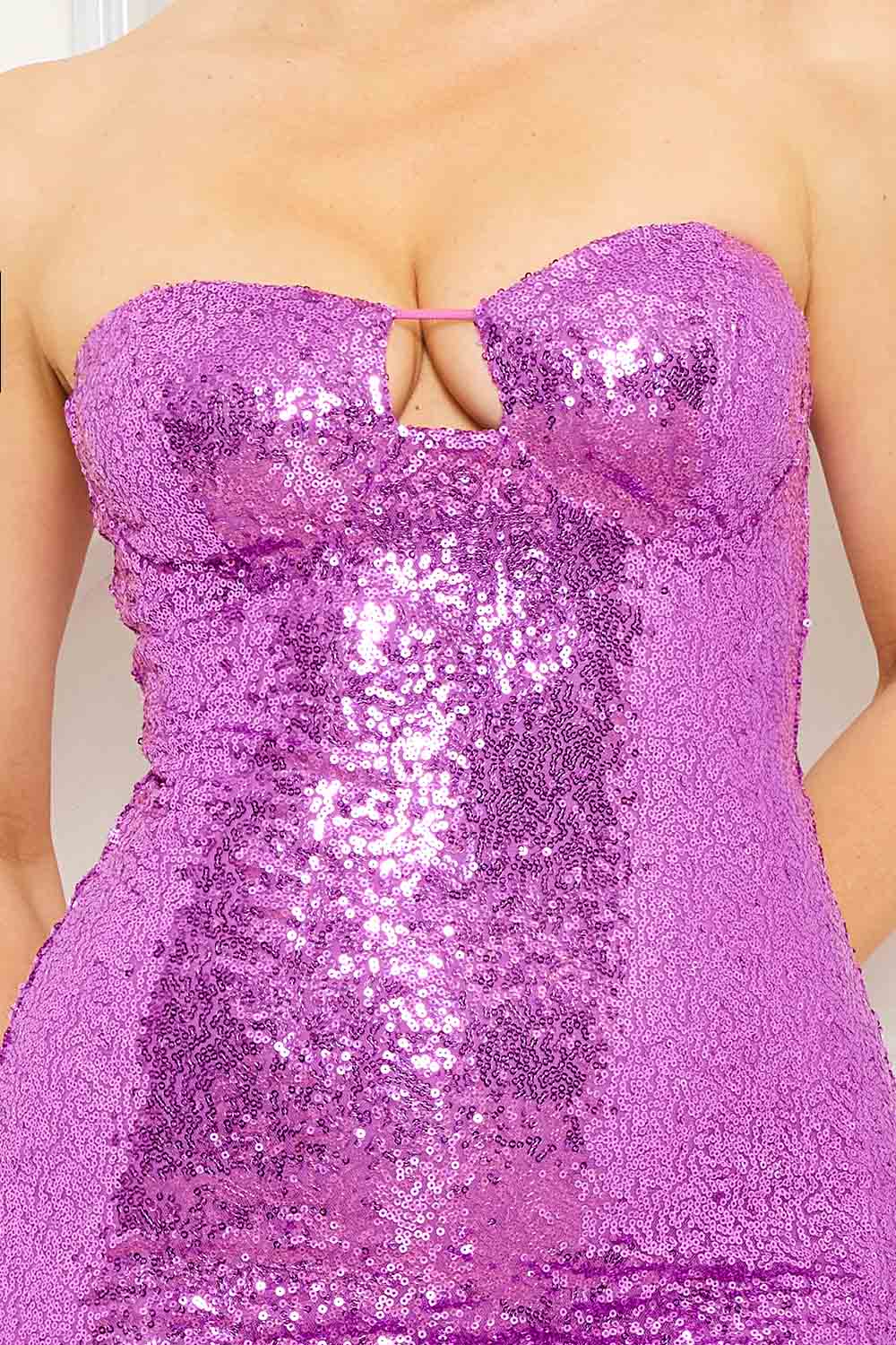 Symphony Dress - Sequin Tube Top Asymmetrical Dress