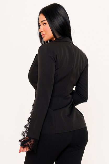 Symphony Jacket- Laced Wide Sleeve Formal Jacket