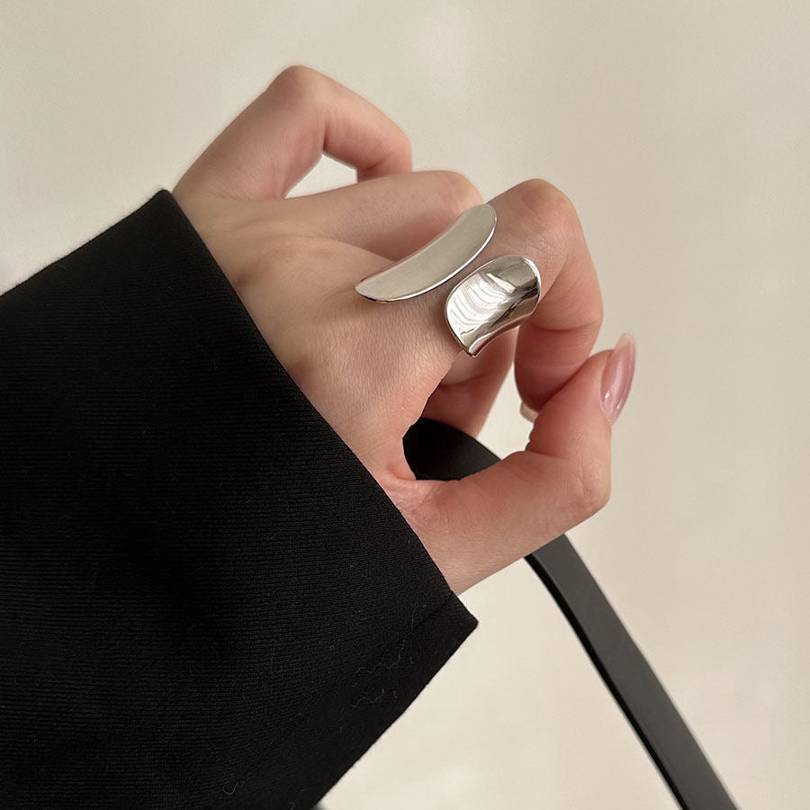 Sculpted Wave - Adjustable Statement Ring