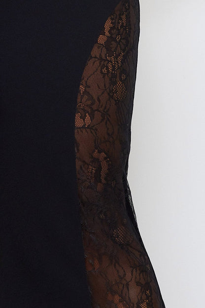Symphony Jumpsuit - Lace Paneled Plus Size Night Out Jumpsuit