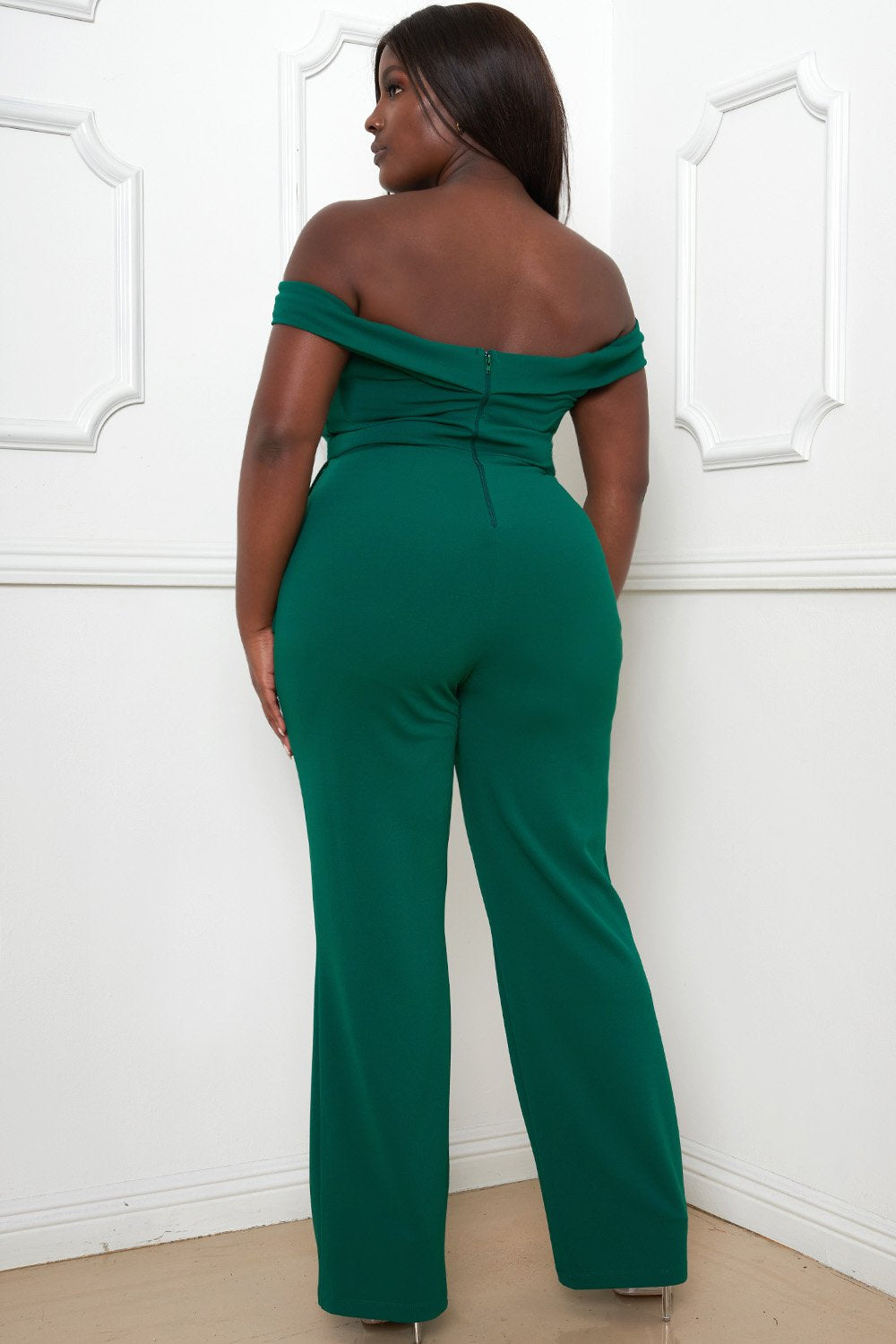 Symphony Jumpsuit - Off The Shoulder Plus Size Jumpsuit