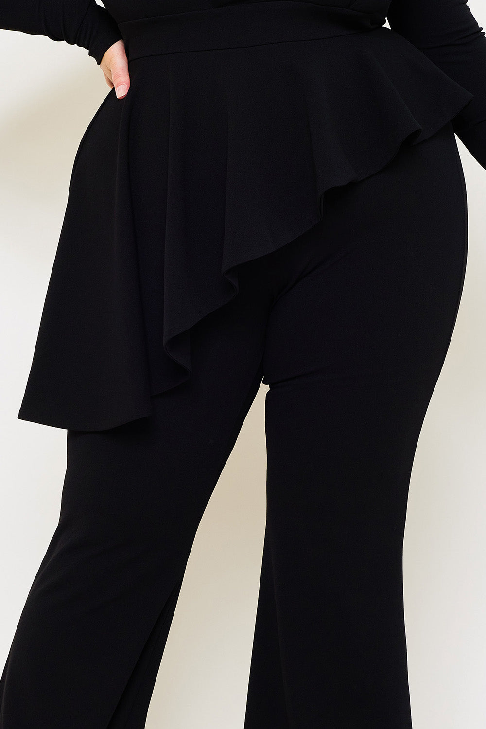 Symphony Jumpsuit - Peplum Top Plus Size Night Out Jumpsuit