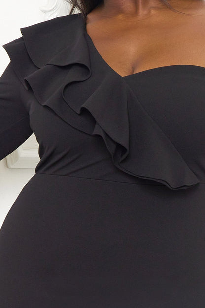 Symphony Dress - Double Ruffle Detail Maxi Dress