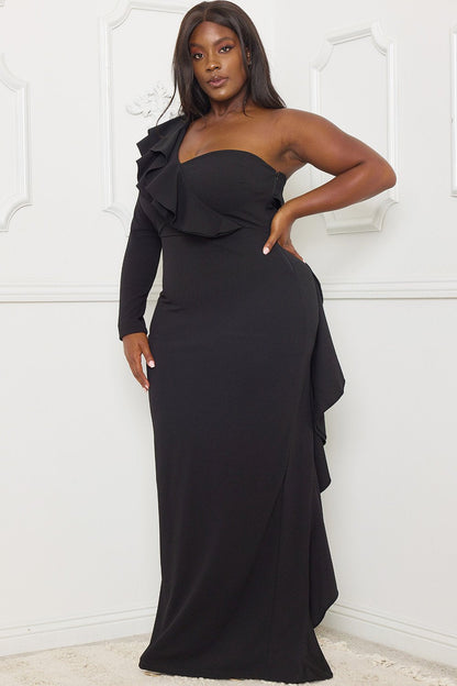 Symphony Dress - Double Ruffle Detail Maxi Dress