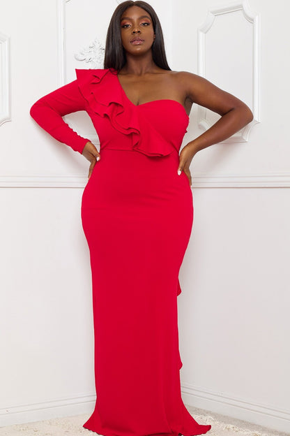 Symphony Dress - Double Ruffle Detail Maxi Dress