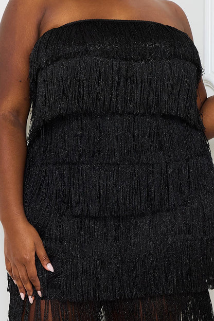 Symphony Dress - Layered Fringe Mini Dress