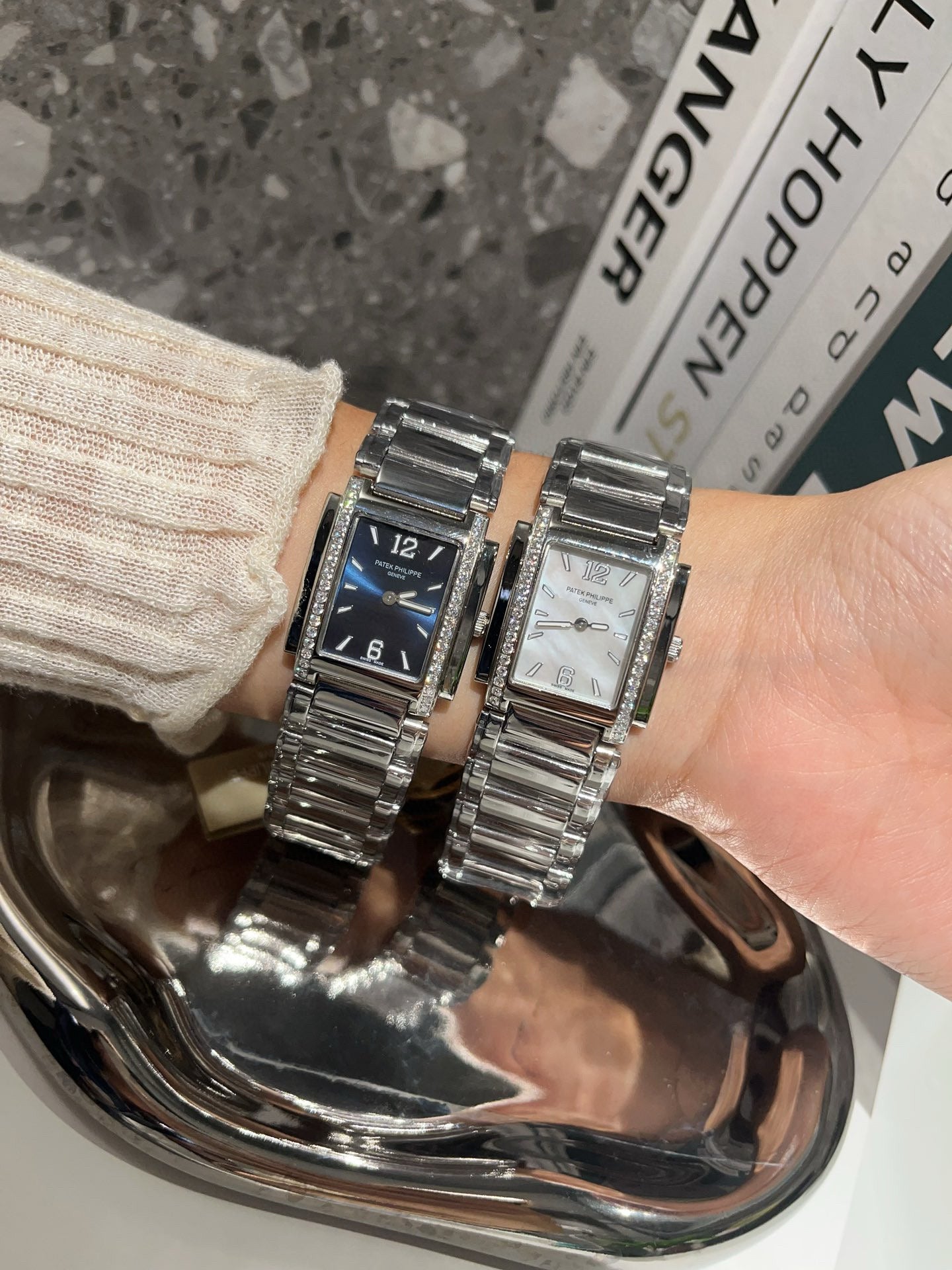 Patek Philippe Diamond Bezel Silver 30mm Twenty-4