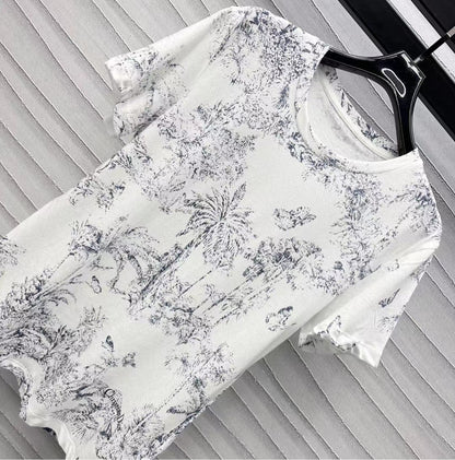 CD T-Shirt White Cotton Style 1