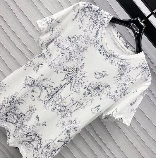 CD T-Shirt White Cotton Style 1