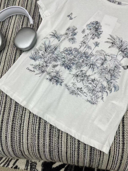 CD T-Shirt White Cotton Style 2