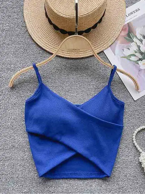  Irregular Casual Sport Camisole Women Strap Design Solid Fashion 2025 Y2K Elegant Ladies Chic Slim Tank Tops