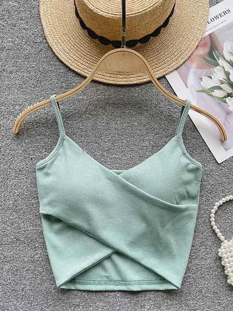  Irregular Casual Sport Camisole Women Strap Design Solid Fashion 2025 Y2K Elegant Ladies Chic Slim Tank Tops