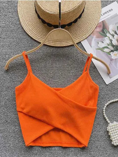  Irregular Casual Sport Camisole Women Strap Design Solid Fashion 2025 Y2K Elegant Ladies Chic Slim Tank Tops
