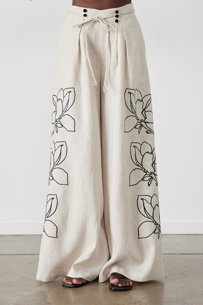 Jasmin Ballonmouw Bloemen Broek Set