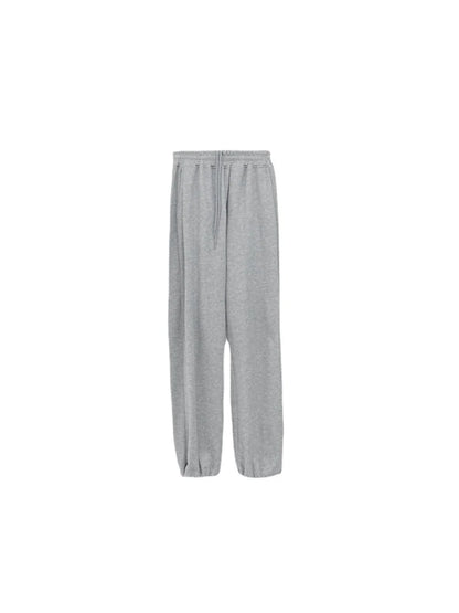 Pantalones blancos y azules coreanos para mujer, pantalones harén holgados de cintura alta con cordón, pantalones casuales cómodos deportivos de calle para mujer, tallas S-XL