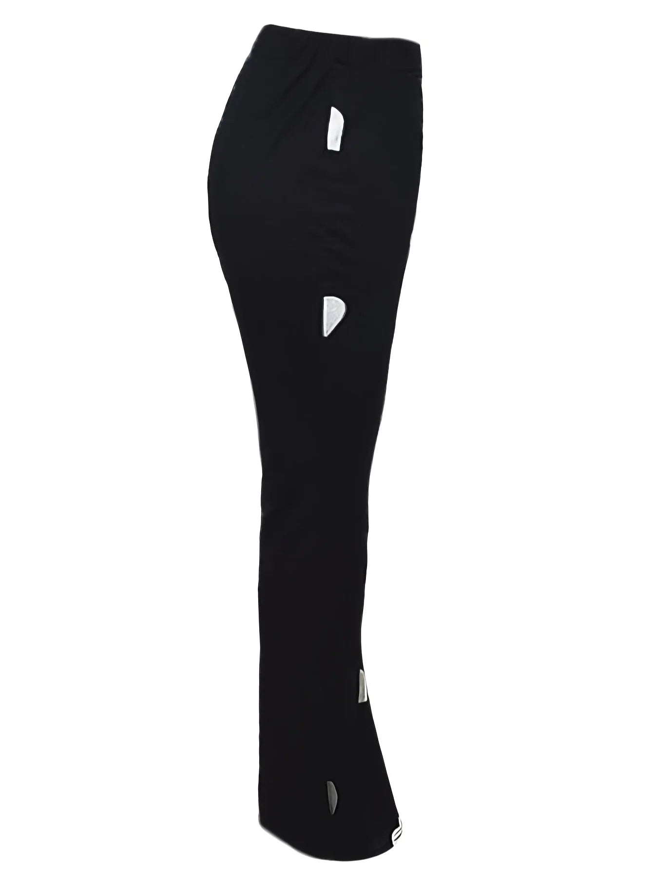 High Waist Heart Print Slimming Flared Pants 2025 Women New Fashion Spring Elastic Micro Horn Trousers Sweet Causal Style