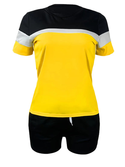 Summer Shorts Set 2025 Women’s Two Piece Sets Short Sleeve T-Shirts Top