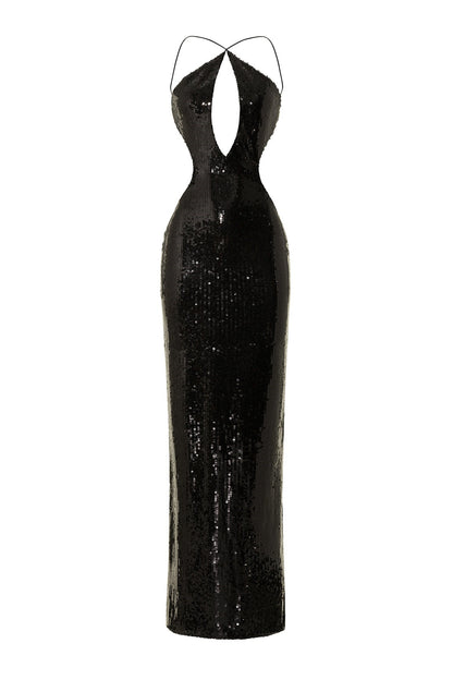 Riva Cut Out Sequin Maxi Dress