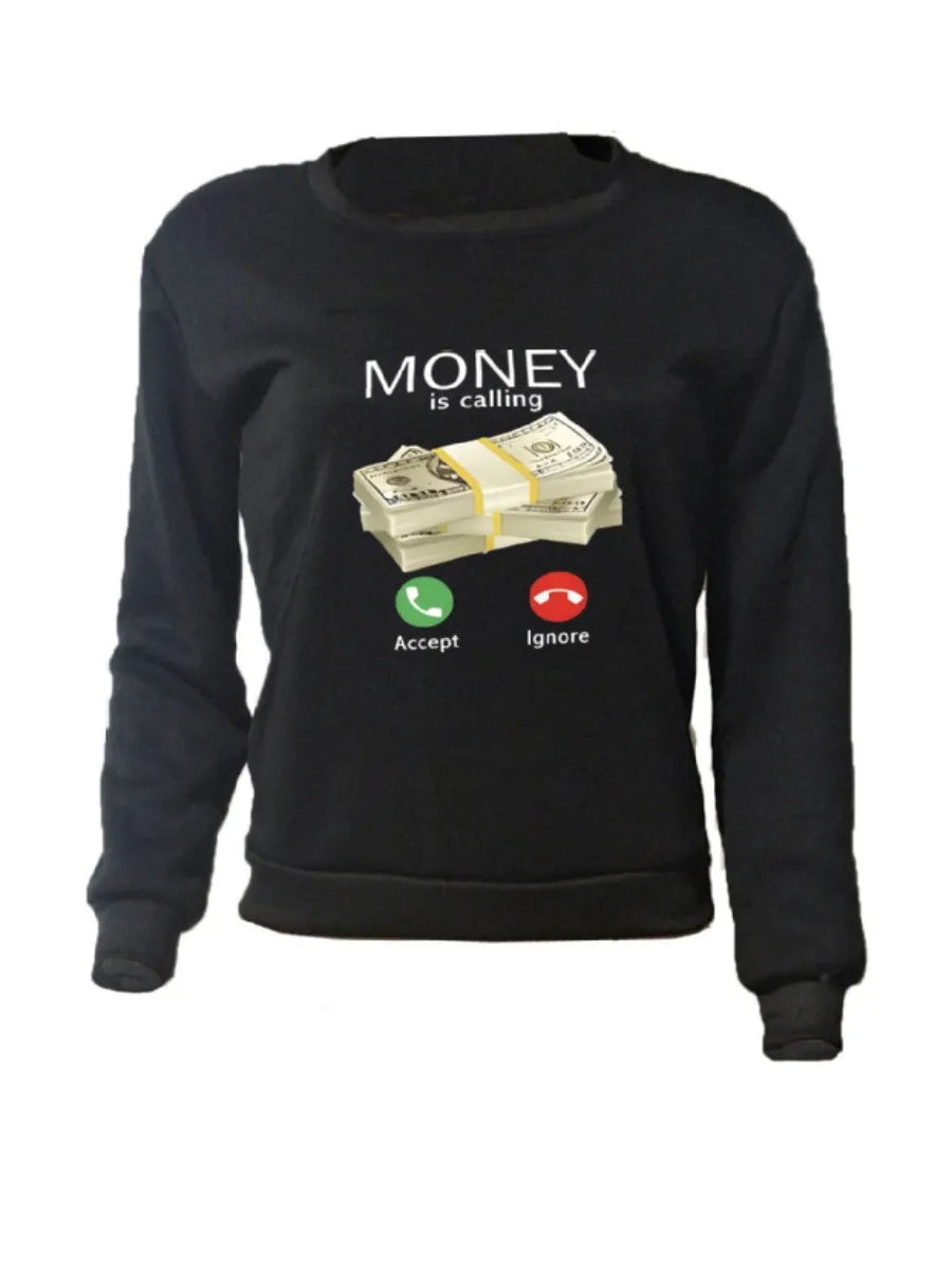 Sudadera con estampado de letras de dinero BOLUBAO, sudaderas con capucha de marca de moda para mujer, nuevas sudaderas con capucha casuales de primavera y otoño, sudaderas con capucha superiores, sudadera