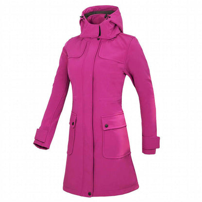 Classic Long Waterproof Outdoor Rain Jacket with Hood for Women | Great for Outdoor Activities