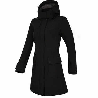 Classic Long Waterproof Outdoor Rain Jacket with Hood for Women | Great for Outdoor Activities
