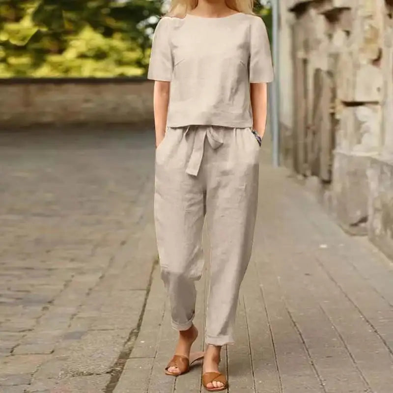Avelyn - Breathable Linen Set for Women