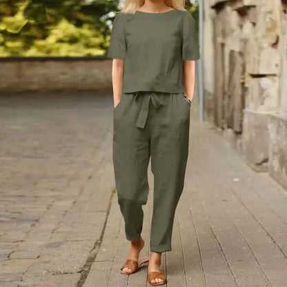 Avelyn - Breathable Linen Set for Women