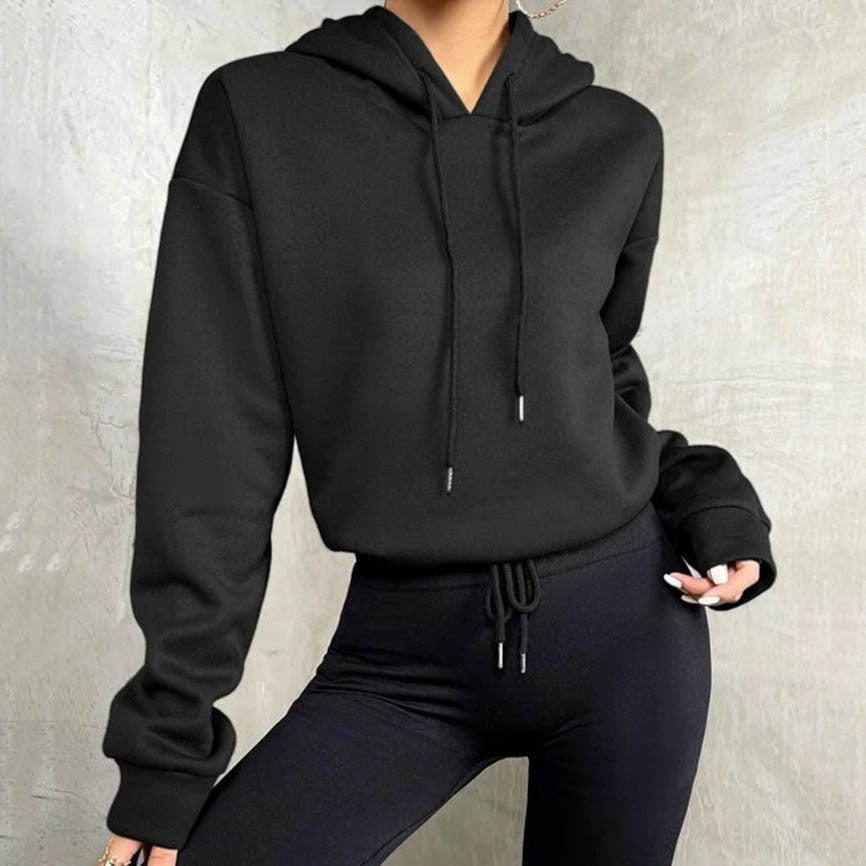 Sudadera con capucha y holgada para mujer, ropa de otoño