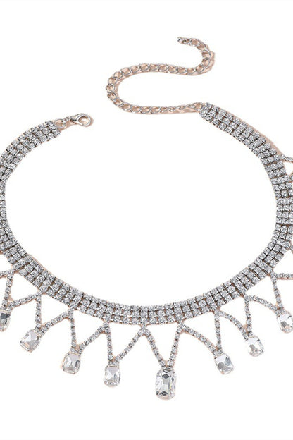 Rhinestone Tassel Necklaces