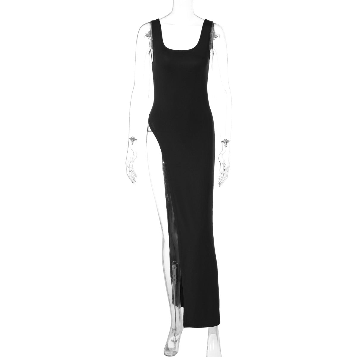 Vestido ajustado con tirantes y abertura en los hombros para mujer, estilo tiro callejero de verano