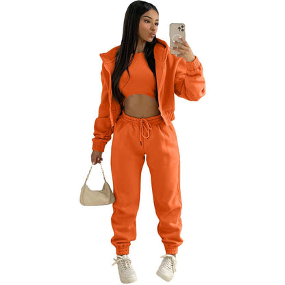 Ropa de mujer Otoño Invierno Sudadera con capucha Manga larga Traje deportivo informal