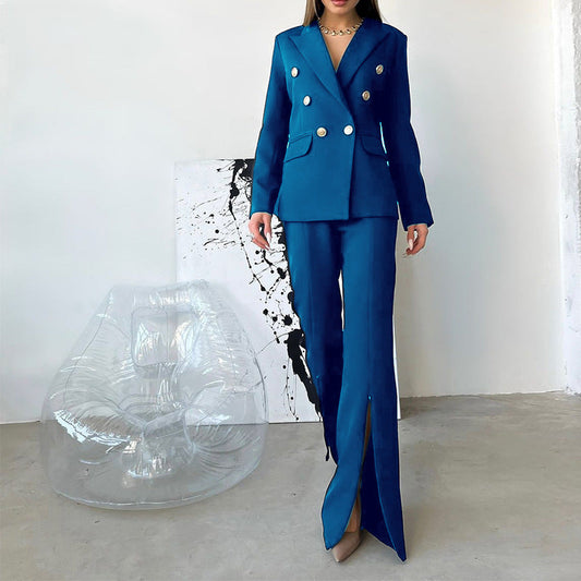 Conjunto de dos piezas para mujer, traje de trabajo de negocios, manga larga, primavera y otoño