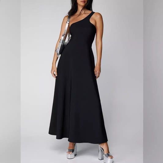 Vestido de mujer Wal Mart de primavera y verano, sexy, de alta elasticidad, color sólido, ropa para mujer