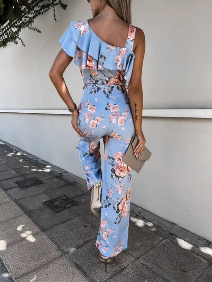Mono holgado de verano con cordones y estampado