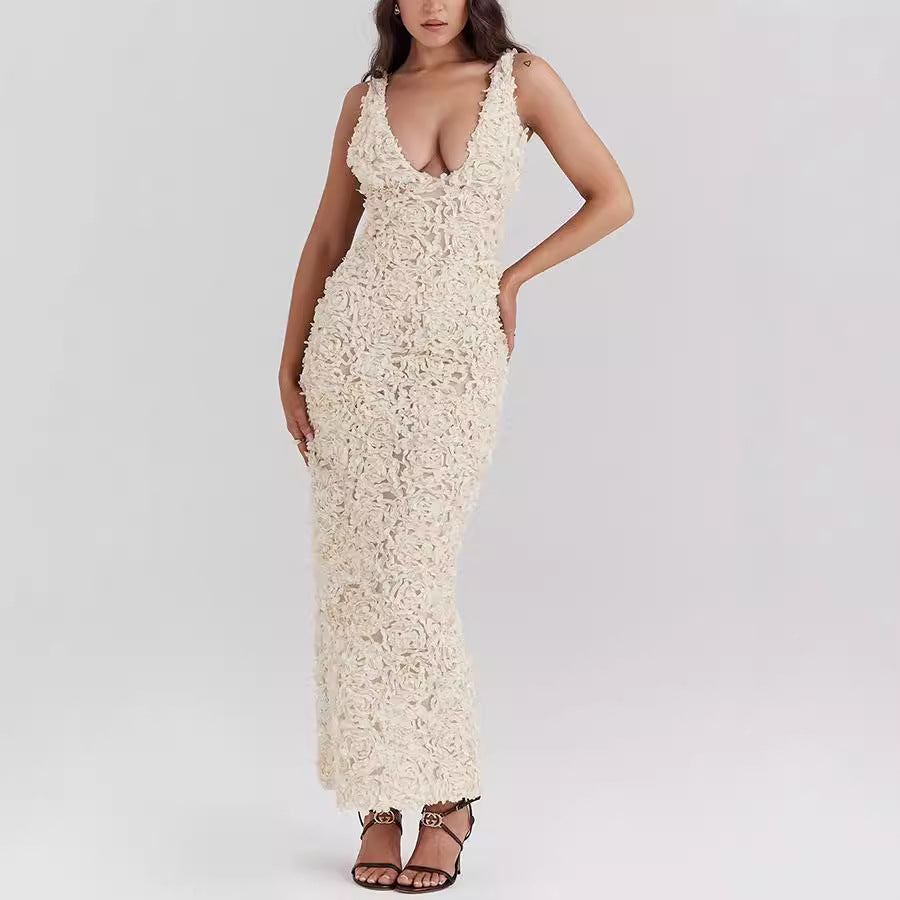 Vestido informal holgado con tirantes y abertura para mujer, ropa de vacaciones para primavera y verano