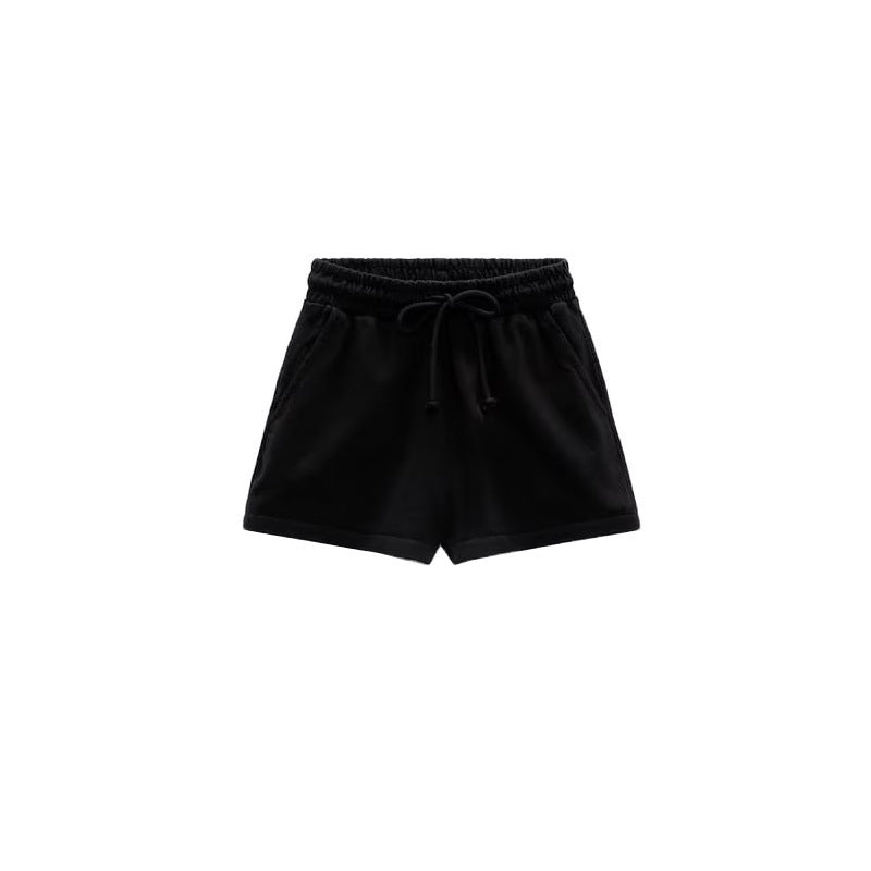 Summer Women Stretch High Waist Shorts Loose Cotton Short Sleeve T shirt