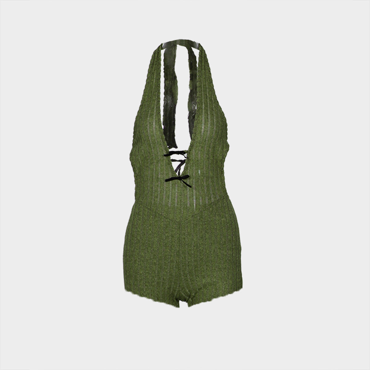 Mono de verano ajustado con cuello halter, encaje, espalda descubierta, sexy, pantalones acampanados, mono para mujer