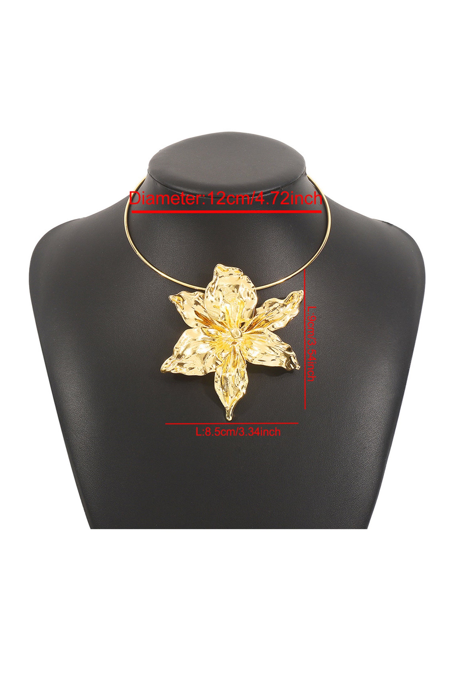 Metal Floral Pendant Choker