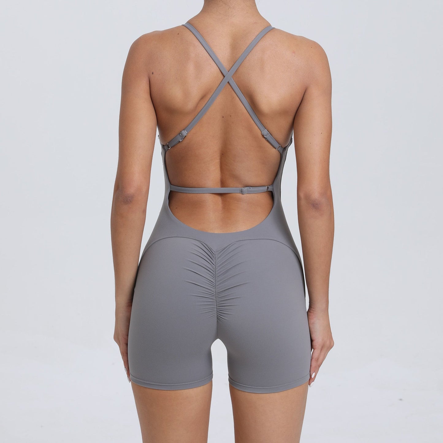 Mono de yoga ajustado con realce de cadera y espalda para mujer, ropa deportiva de secado rápido para correr al aire libre