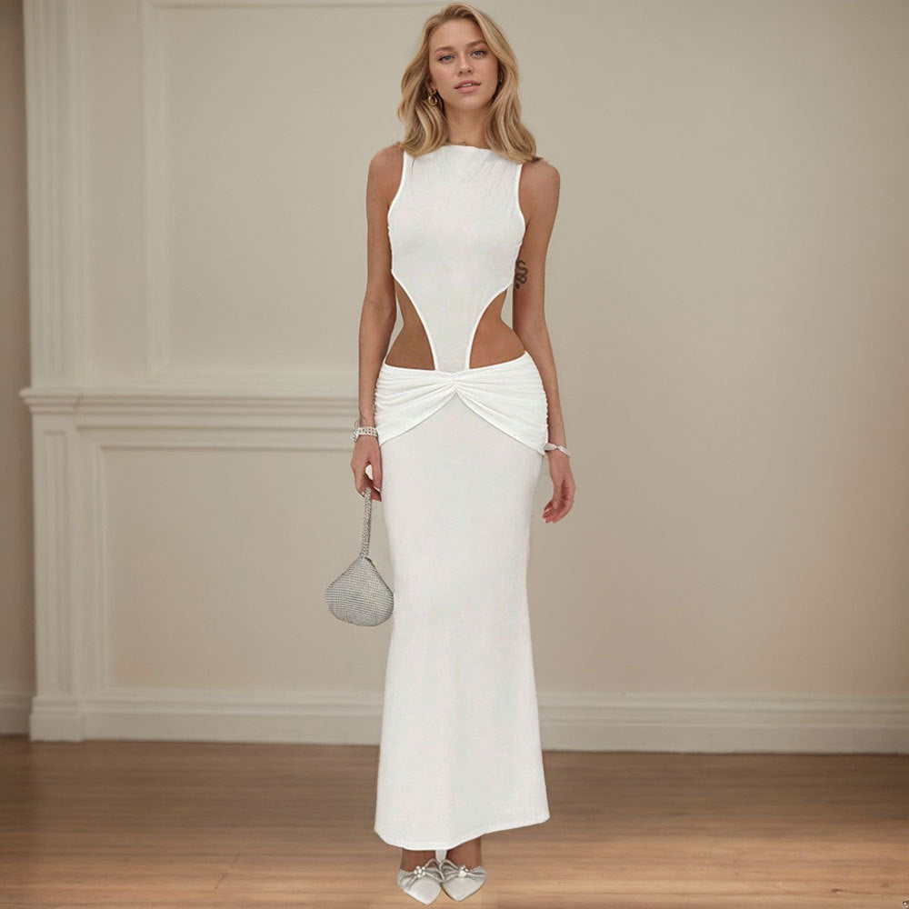 Ropa de verano para mujer, vestido para mujer adulta, sin mangas, ajustado, adelgazante.